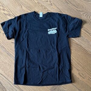 Black Graphic Tee with Logo